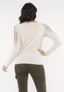 Blusa Tricô Manga Longa Bordada