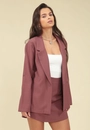 Blazer Em Alfaiataria Com Martingale Na Manga