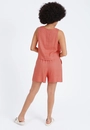 Shorts Linho Chevron Barra Larga
