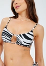 Biquíni Top Abertura Frontal Zebra