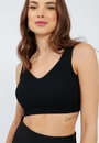 Cropped Poliamida Alça Decote Coração