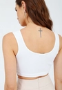 Cropped Poliamida Alça Decote Coração