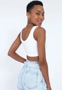 Cropped Poliamida Alça Decote Coração