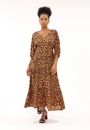 Vestido Viscose Midi Botão