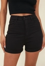 Shorts Jeans Lycra Barra Virada Black