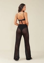 Calça Reta Em Tricô Vazado