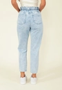 Calça Jeans Mom Elástico Cós Lateral