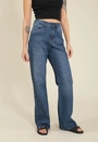 Calça Jeans Reta Azul Escuro