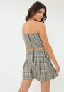 Cropped Crepe Xadrez Tomara Que Caia