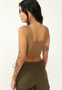 Cropped Couro Sintético Lastex Costa