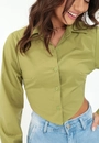 Camisa Tricoline Corset Abertura Costa