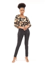 Blusa Viscolinho Decote Quadrado Zebra
