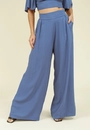 Calça Pantalona Viscose Twill Com Pregas