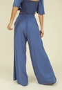 Calça Pantalona Viscose Twill Com Pregas