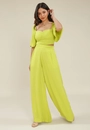 Calça Pantalona Viscose Twill Com Pregas