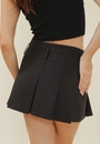 Saia Alfaiataria Double Twill Com Pregas