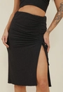 Saia Malha Lurex Midi Abertura Lateral