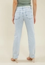 Calça Jeans Reta Jeans Cintura Média Com Rasgos