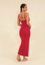 Vestido Midi Crepe Alça Decote Degagê Puxador
