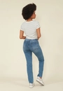 Calça Reta Jeans Com Elastano Cintura Alta
