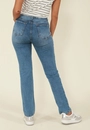 Calça Reta Jeans Com Elastano Cintura Alta