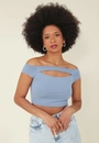 Blusa Cropped Viscolycra Abertura Decote