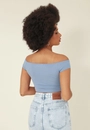 Blusa Cropped Viscolycra Abertura Decote