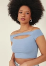 Blusa Cropped Viscolycra Abertura Decote