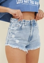 Short Jeans Curto Barra Desfiada