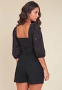 Short Em Crepe Alfaiataria Recorte Frontal