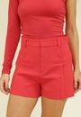 Short Em Crepe Alfaiataria Recorte Frontal