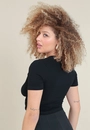 Blusa Cropped Malha Canelada Transpasse Torcido Frontal