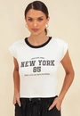 Blusa Viscolycra Muscle Tee Com Ombreira New York