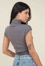 Blusa Ribana Manga Raglan Gola Alta