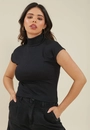 Blusa Ribana Manga Raglan Gola Alta