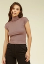 Blusa Ribana Manga Raglan Gola Alta
