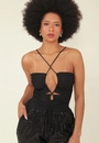 Body Malha Glow Alça Cut Out