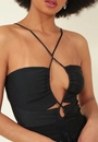 Body Malha Glow Alça Cut Out