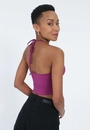 Cropped Malha Jersey Vazado Puxador