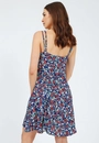Vestido Crepe Alça Estampado Evasê