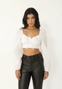 Cropped Tricoline Puxador Busto