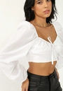 Cropped Tricoline Puxador Busto