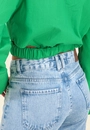 Camisa Tricoline Manga Longa Cropped Vazado Lateral