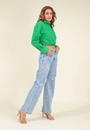 Camisa Tricoline Manga Longa Cropped Vazado Lateral
