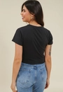 Blusa Cropped Em Cotton Com Manga Curta E Estampa Tigre Color