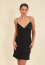 Vestido Crepe Alça Strass Com Recorte No Busto