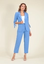 Blazer Alfaiataria Crepe Puxador Punhos Manga 7/8