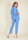 Blazer Alfaiataria Crepe Puxador Punhos Manga 7/8