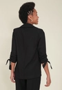 Blazer Alfaiataria Crepe Puxador Punhos Manga 7/8
