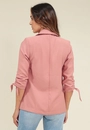 Blazer Alfaiataria Crepe Puxador Punhos Manga 7/8